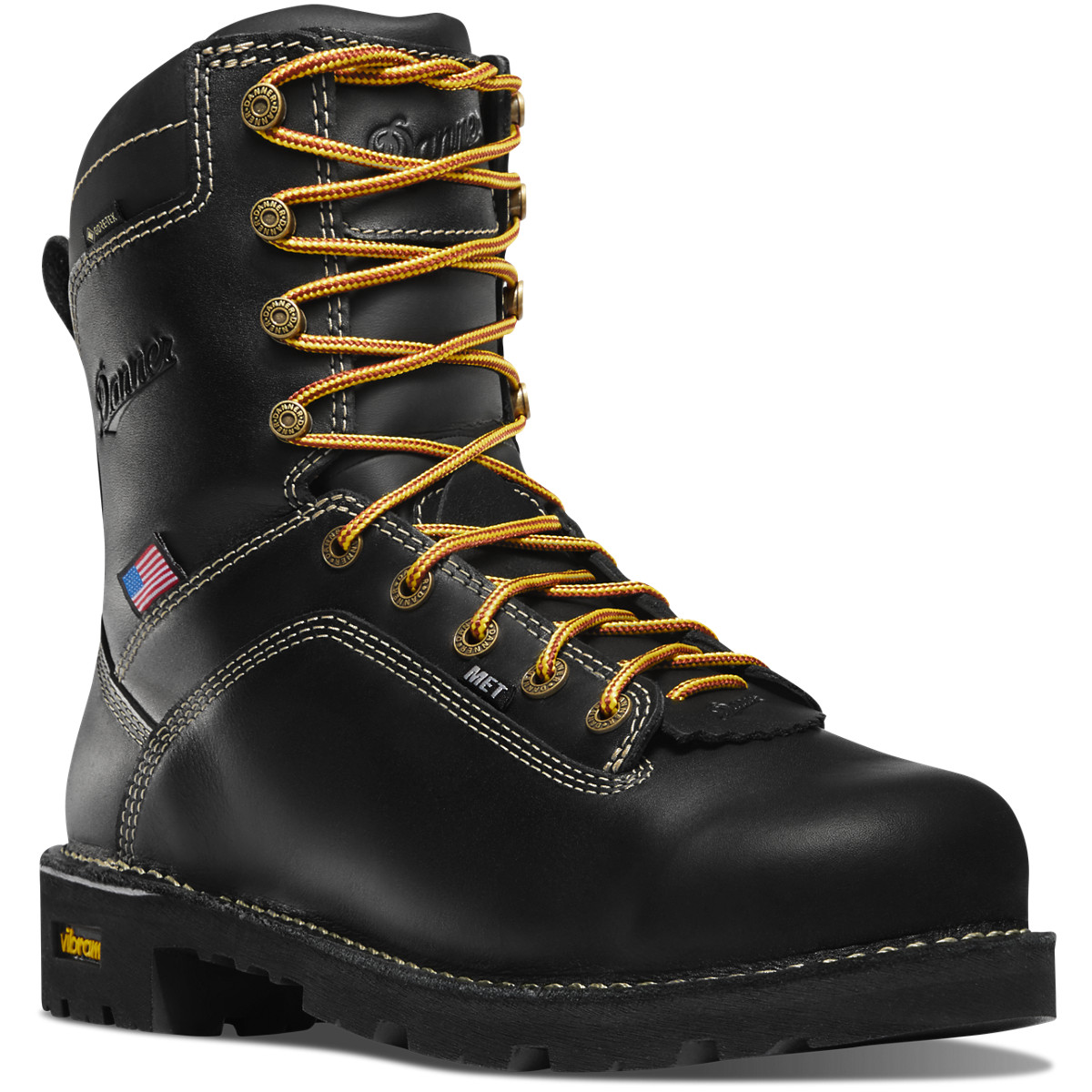 Danner Mens Quarry USA Work Boots Black - WZP407812